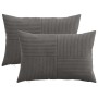 Párna huzat 2 pcs almelo sötétszürke 30 x 50 cm cord