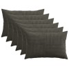 Párna huzat 6 pcs almelo antracitszürke 30 x 50 cm cord
