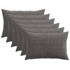 Párna huzat 6 pcs almelo sötétszürke 40 x 60 cm cord