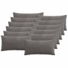 Párna huzat 12 pcs almelo sötétszürke 40 x 80 cm cord