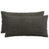 Párna huzat 2 pcs almelo antracitszürke 40 x 80 cm cord