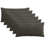 Párna huzat 6 pcs almelo antracitszürke 40 x 80 cm cord