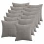 Párna huzat 12 pcs almelo világosszürke 45 x 45 cm cord