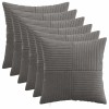 Párna huzat 6 pcs almelo sötétszürke 45 x 45 cm cord