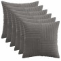 Párna huzat 6 pcs almelo sötétszürke 45 x 45 cm cord