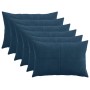 Párna huzat 6 pcs almelo sötétkék 50 x 70 cm cord