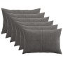 Párna huzat 6 pcs almelo sötétszürke 50 x 75 cm cord