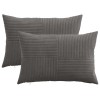 Párna huzat 2 pcs almelo sötétszürke 50 x 80 cm cord
