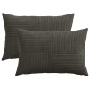 Párna huzat 2 pcs almelo antracitszürke 50 x 80 cm cord