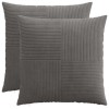 Párna huzat 2 pcs almelo sötétszürke 55 x 55 cm cord
