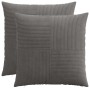 Párna huzat 2 pcs almelo sötétszürke 55 x 55 cm cord