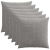 Párna huzat 6 db almelo világosszürke 65 x 65 cm cord