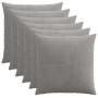 Párna huzat 6 db almelo világosszürke 65 x 65 cm cord