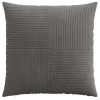 Párna huzat 6 pcs almelo sötétszürke 65 x 65 cm cord