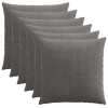 Párna huzat 6 pcs almelo sötétszürke 65 x 65 cm cord
