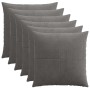 Párna huzat 6 pcs almelo sötétszürke 65 x 65 cm cord