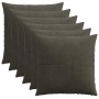 Párna huzat 6 pcs almelo antracitszürke 65 x 65 cm cord