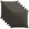 Párna huzat 6 pcs almelo antracitszürke 80 x 80 cm cord