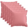 Párna huzat 6 pcs houten rózsaszín 30 x 30 cm műlenszövet