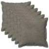 Párna huzat 6 pcs houten világosszürke 30 x 30 cm bársony