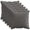Párna huzat 6 db houten sötétszürke 30 x 30 cm cord