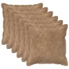 Párna huzat 6 pcs houten tópszínű 30 x 30 cm mikroszálas plüss