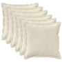 Párna huzat 6 pcs houten krémszínű 30 x 30 cm mikroszálas plüss