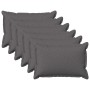 Párna huzat 6 pcs houten világosszürke 30 x 50 cm műlenszövet