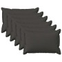 Párna huzat 6 pcs houten sötétszürke 30 x 50 cm műlenszövet