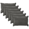 Párna huzat 6 pcs houten sötétszürke 30 x 50 cm bársony