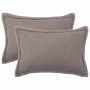 Párna huzat 2 pcs houten világosszürke 30 x 50 cm bouclé