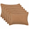 Párna huzat 6 pcs houten bézs 30 x 50 cm bouclé