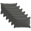 Párna huzat 6 db houten antracitszürke 30 x 50 cm poliészter
