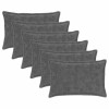 Párna huzat 6 db houten sötétszürke 30 x 50 cm műnyúl szőr