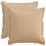 Párna huzat 2 pcs houten krémszínű 35 x 35 cm műlenszövet
