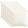 Párna huzat 6 pcs houten fehér 35 x 35 cm műlenszövet