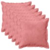 Párna huzat 6 pcs houten rózsaszín 35 x 35 cm bársony