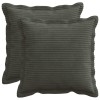 Párna huzat 2 db houten antracitszürke 35 x 35 cm cord