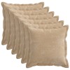 Párna huzat 6 db houten tópszínű 35 x 35 cm chenille szövet