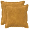 Párna huzat 2 pcs houten sárga 35 x 35 cm mikroszálas plüss