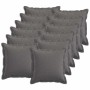 Párna huzat 12 pcs houten világosszürke 40 x 40 cm műlenszövet