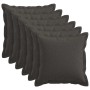 Párna huzat 6 pcs houten sötétszürke 40 x 40 cm műlenszövet