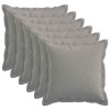 Párna huzat 6 pcs houten felhőszürke 40 x 40 cm műlenszövet