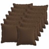 Párna huzat 12 pcs houten barna 40 x 40 cm műlenszövet
