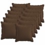Párna huzat 12 pcs houten barna 40 x 40 cm műlenszövet