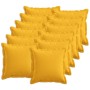 Párna huzat 12 pcs houten világos sárga 40 x 40 cm műlenszövet
