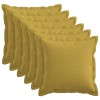 Párna huzat 6 pcs houten világos zöld 40 x 40 cm műlenszövet
