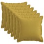 Párna huzat 6 pcs houten világos zöld 40 x 40 cm műlenszövet