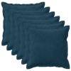 Párna huzat 6 pcs houten kék 40 x 40 cm bársony