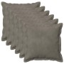 Párna huzat 6 pcs houten világosszürke 40 x 40 cm bársony